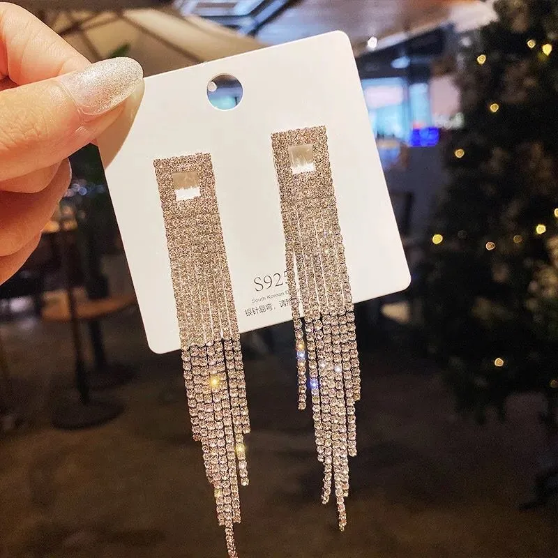 Classic & Exotic Crystal Long Earrings