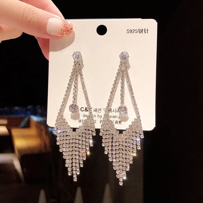 Classic & Exotic Crystal Long Earrings