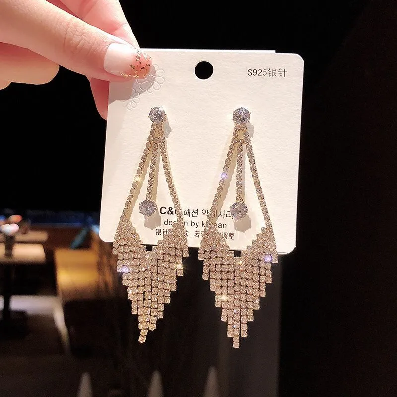 Classic & Exotic Crystal Long Earrings
