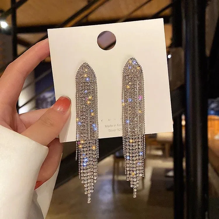 Classic & Exotic Crystal Long Earrings
