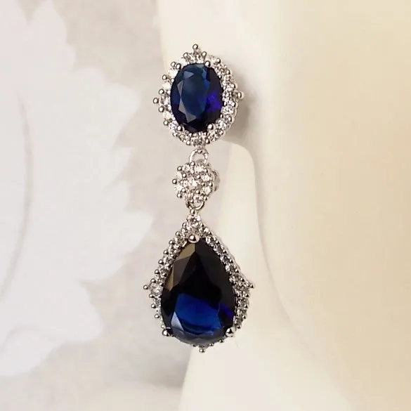 Classic Bridal CZ Drop Earrings