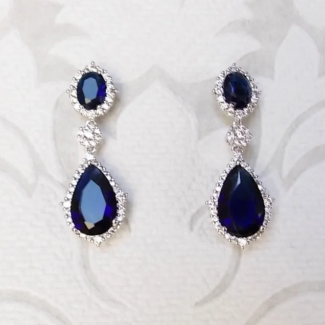 Classic Bridal CZ Drop Earrings
