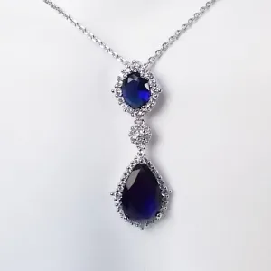 Classic Bridal CZ Drop Pendant