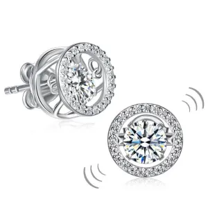 Classic Dancing Stone Stud Earrings