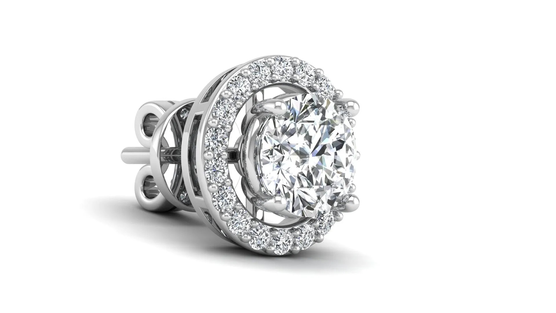 Classic Halo Stud Earrings - 2.37 ct.
