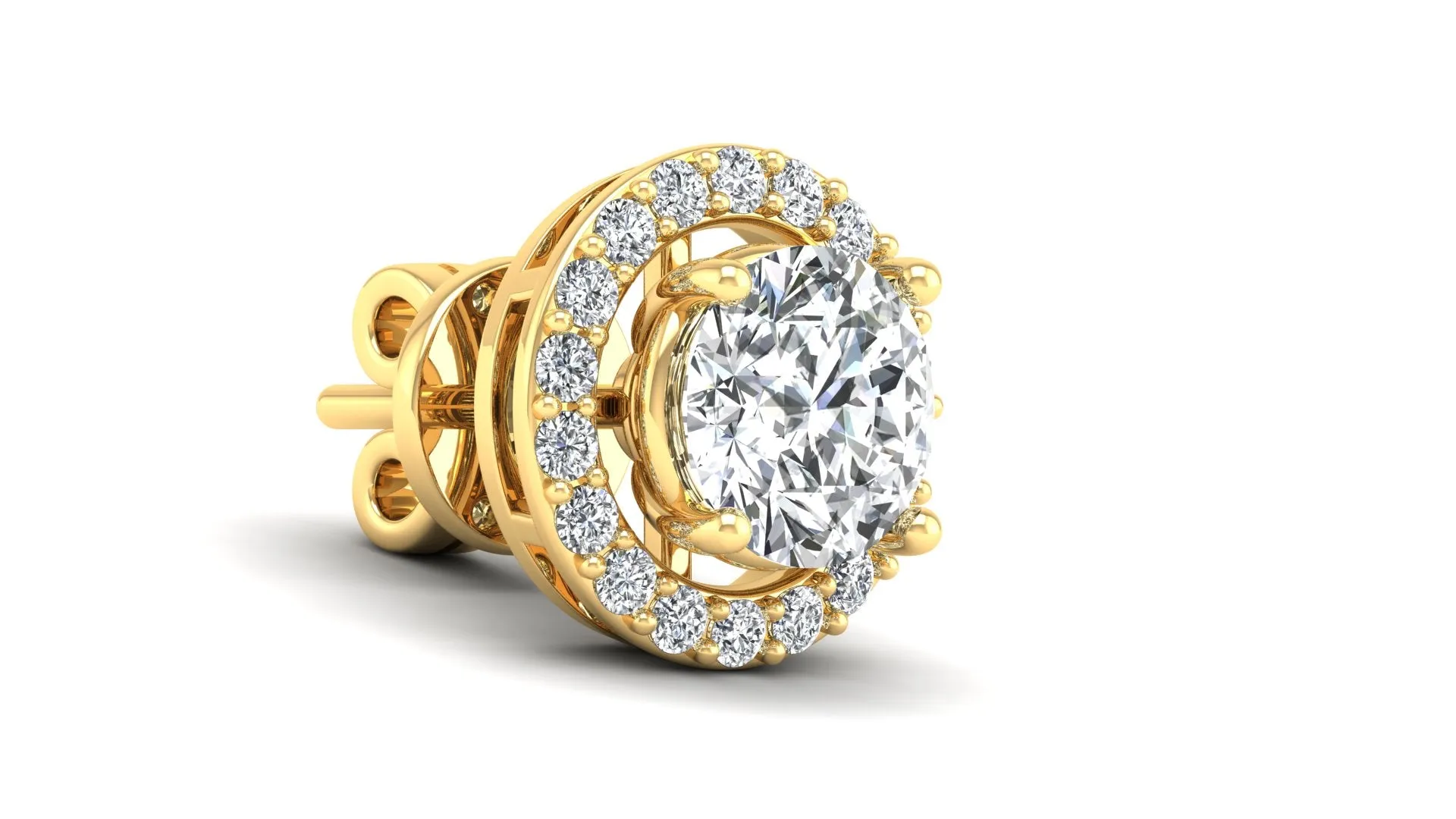 Classic Halo Stud Earrings - 2.37 ct.