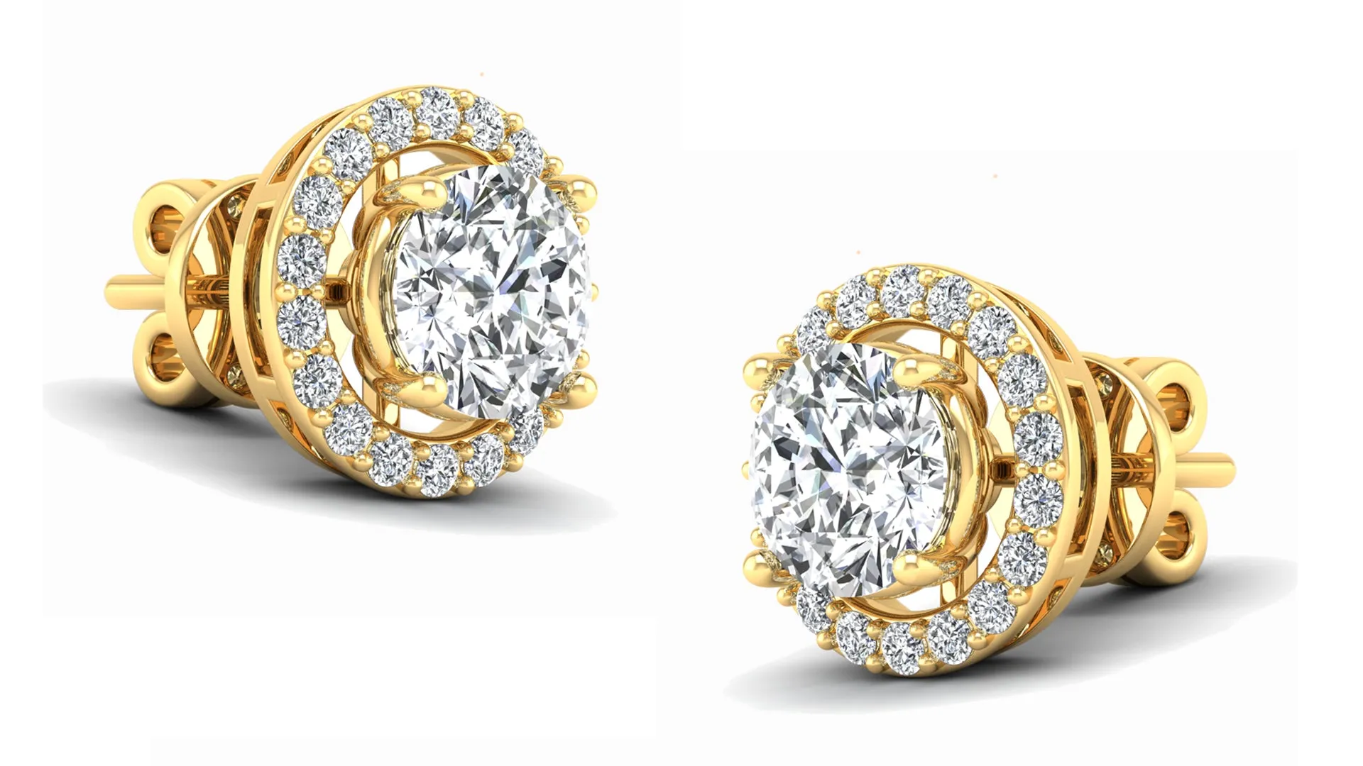 Classic Halo Stud Earrings - 2.37 ct.