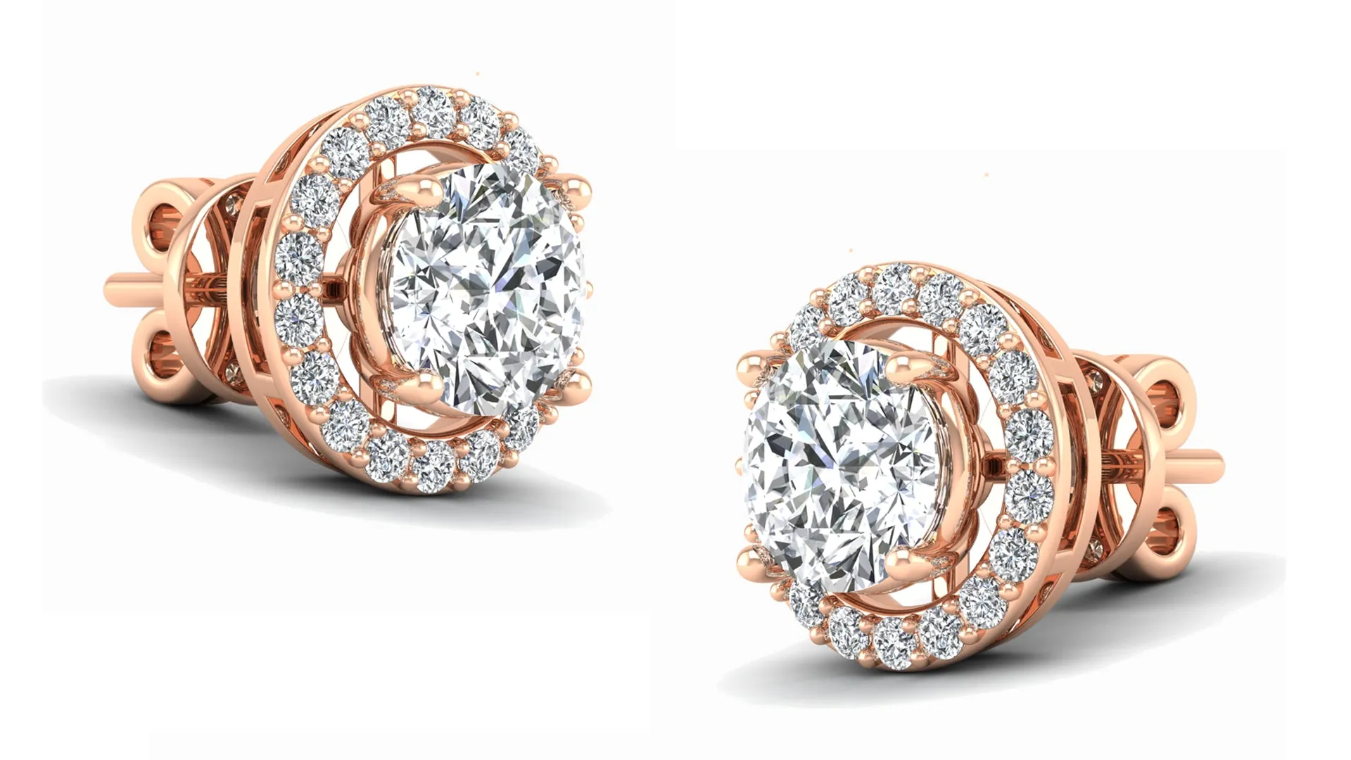 Classic Halo Stud Earrings - 2.37 ct.