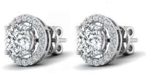 Classic Halo Stud Earrings - 2.37 ct.