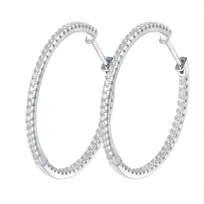 Classic Moissanite Hoop Earrings