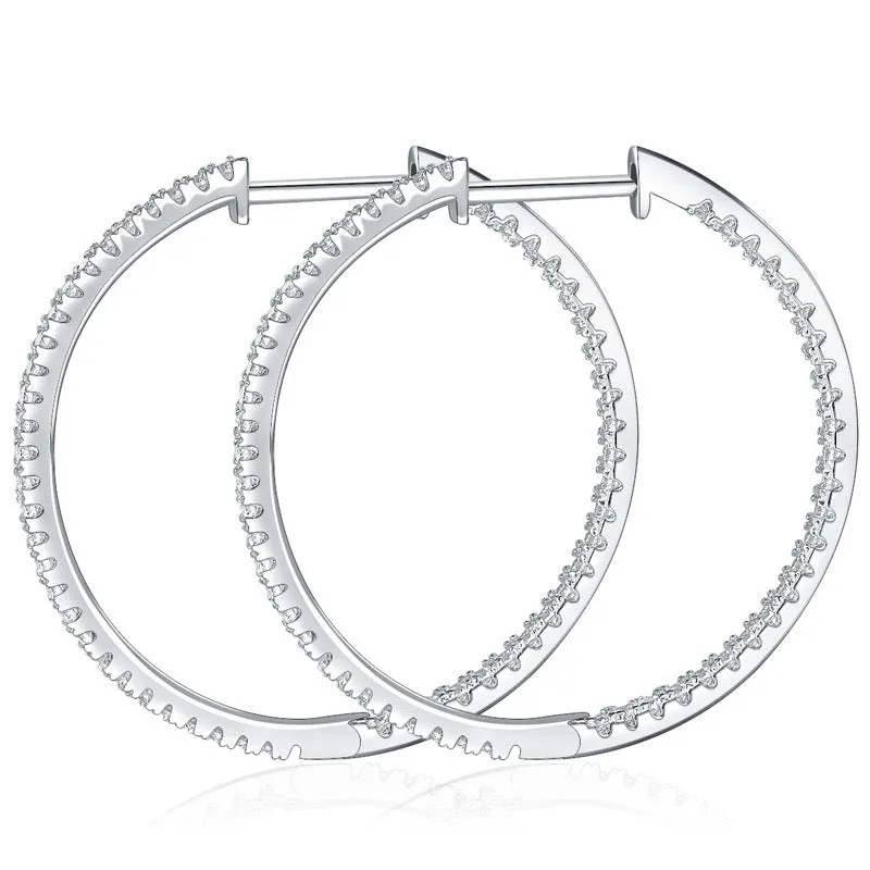 Classic Moissanite Hoop Earrings