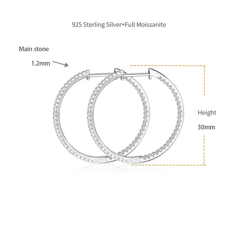 Classic Moissanite Hoop Earrings