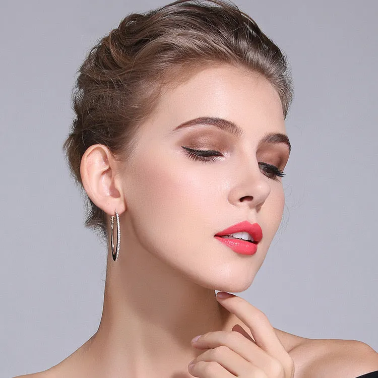 Classic Moissanite Hoop Earrings