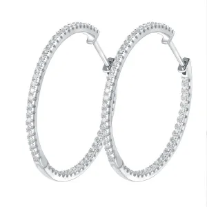 Classic Moissanite Hoop Earrings