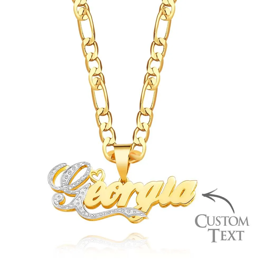 Classic Name Necklace Bling Initial Pendant Jewelry Gifts for Women