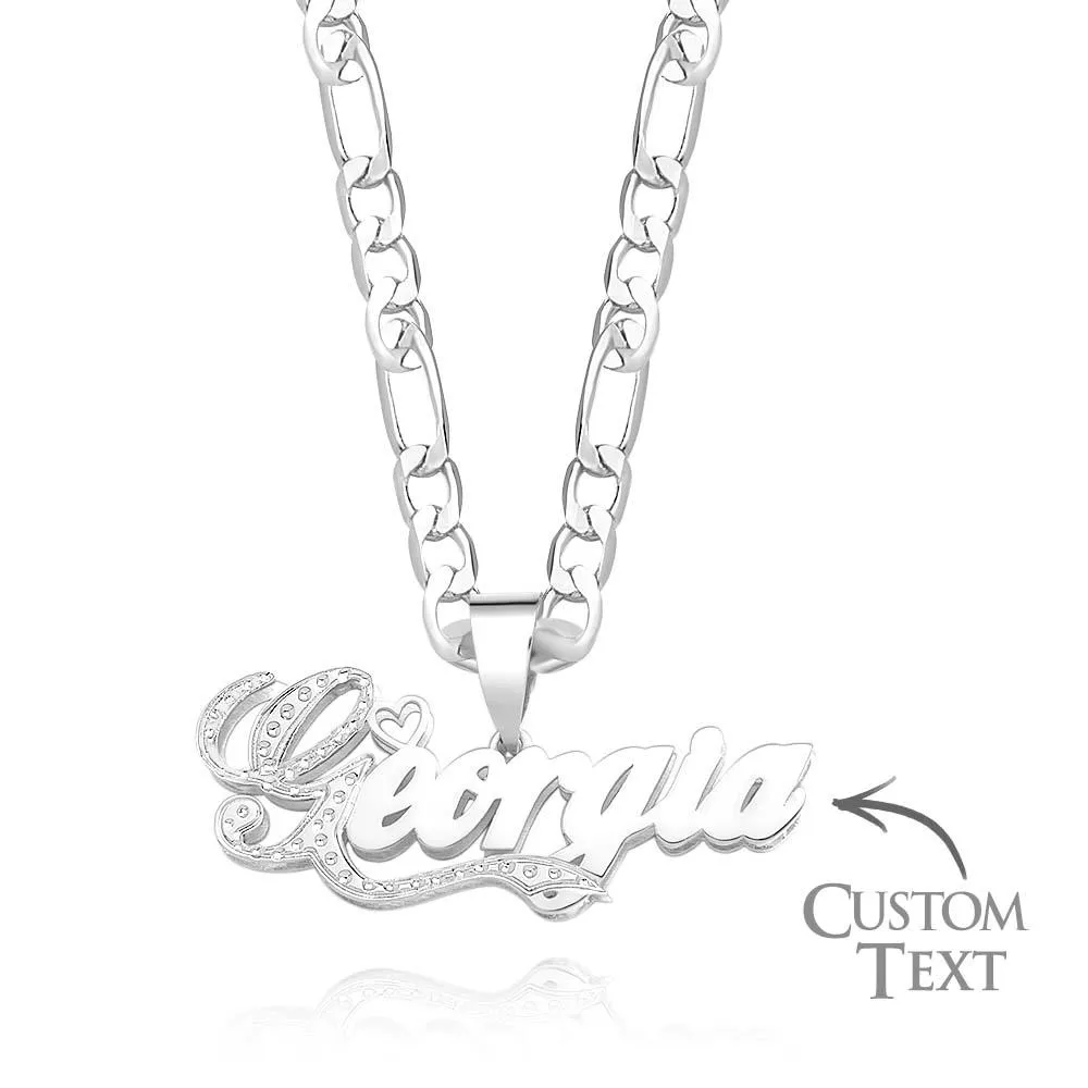 Classic Name Necklace Bling Initial Pendant Jewelry Gifts for Women