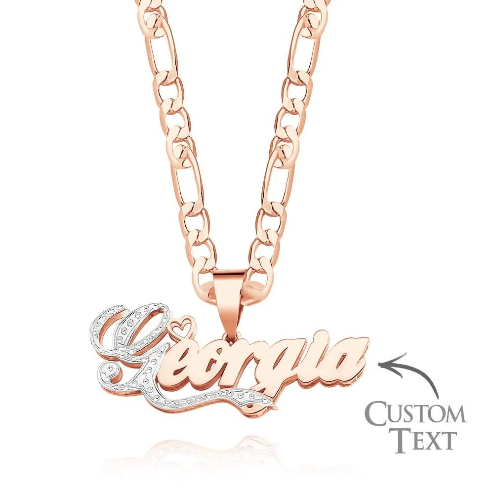 Classic Name Necklace Bling Initial Pendant Jewelry Gifts for Women