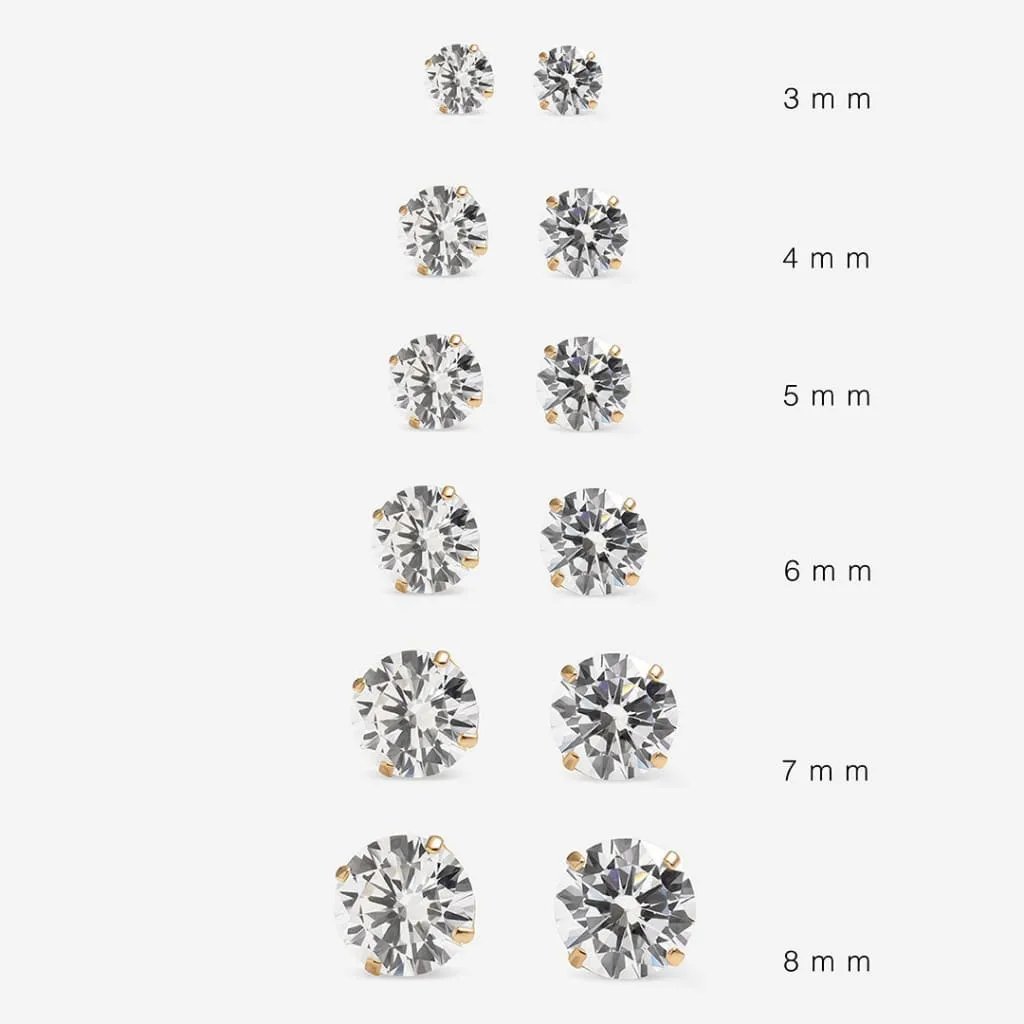 Classic Sparkle - 6mm Earrings | 9ct Gold