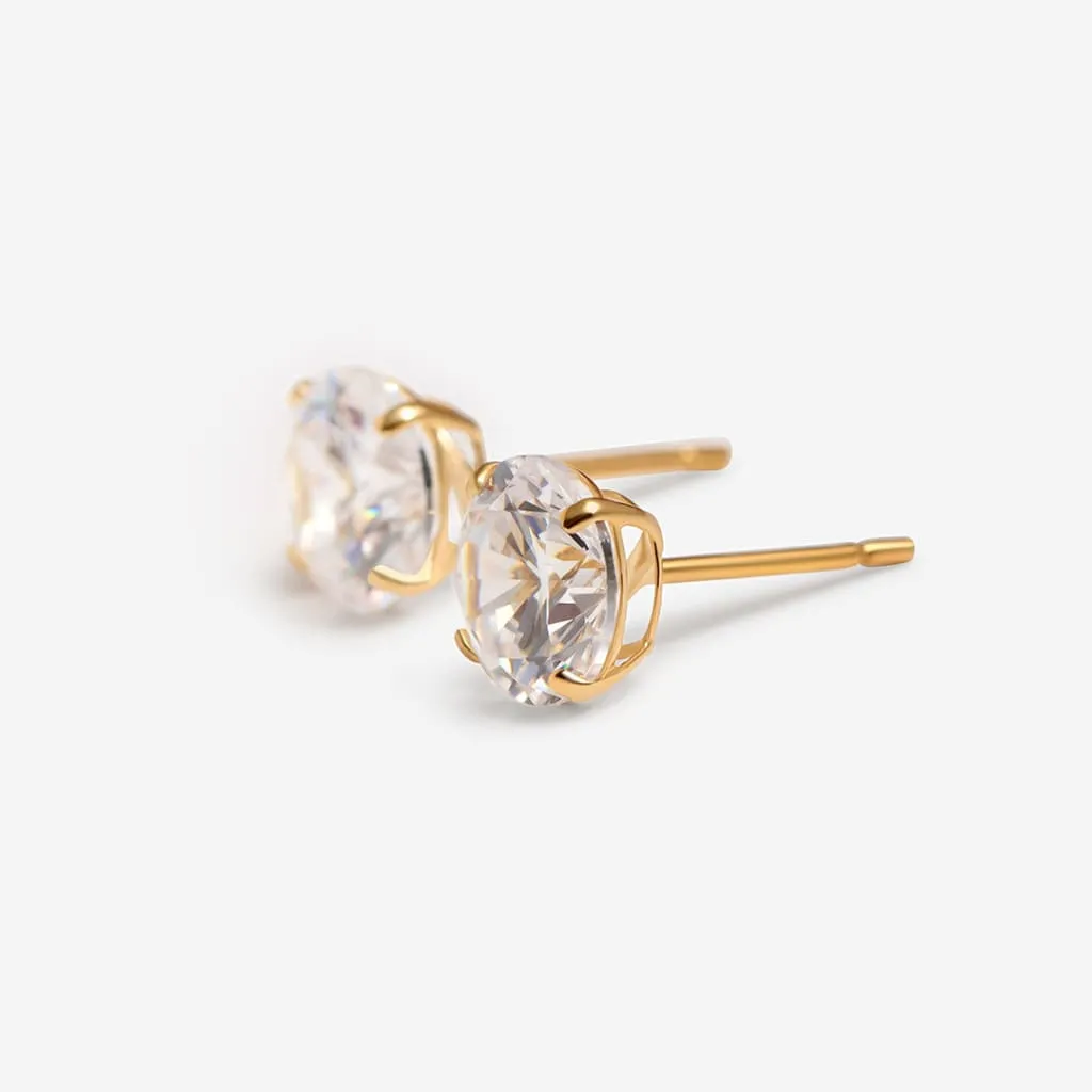Classic Sparkle - 6mm Earrings | 9ct Gold
