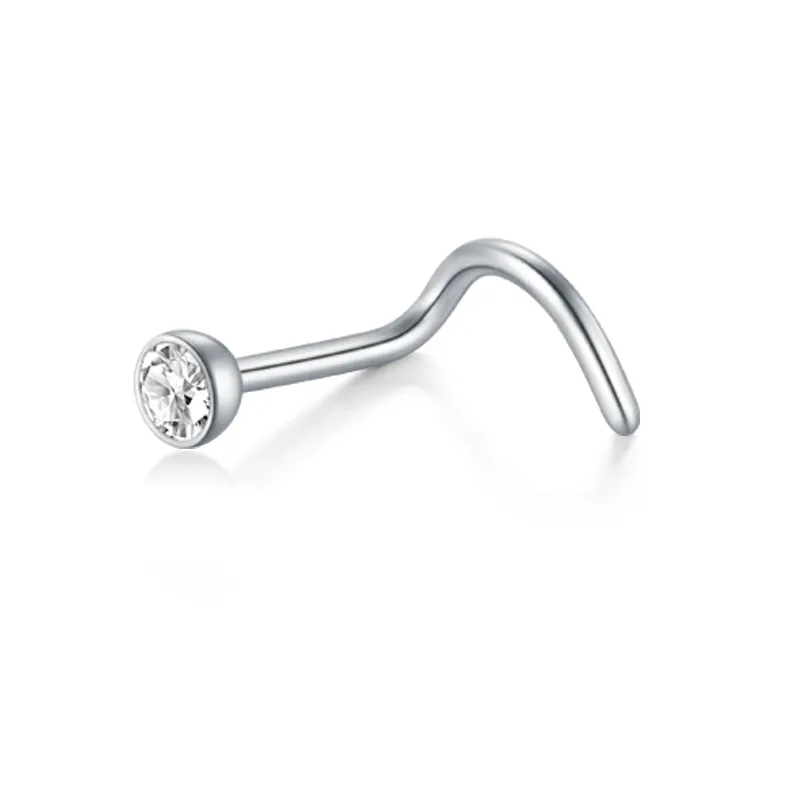 Colorful Bar Nose Screw Rings 18g 20g 22g Nose Piercing Jewelry