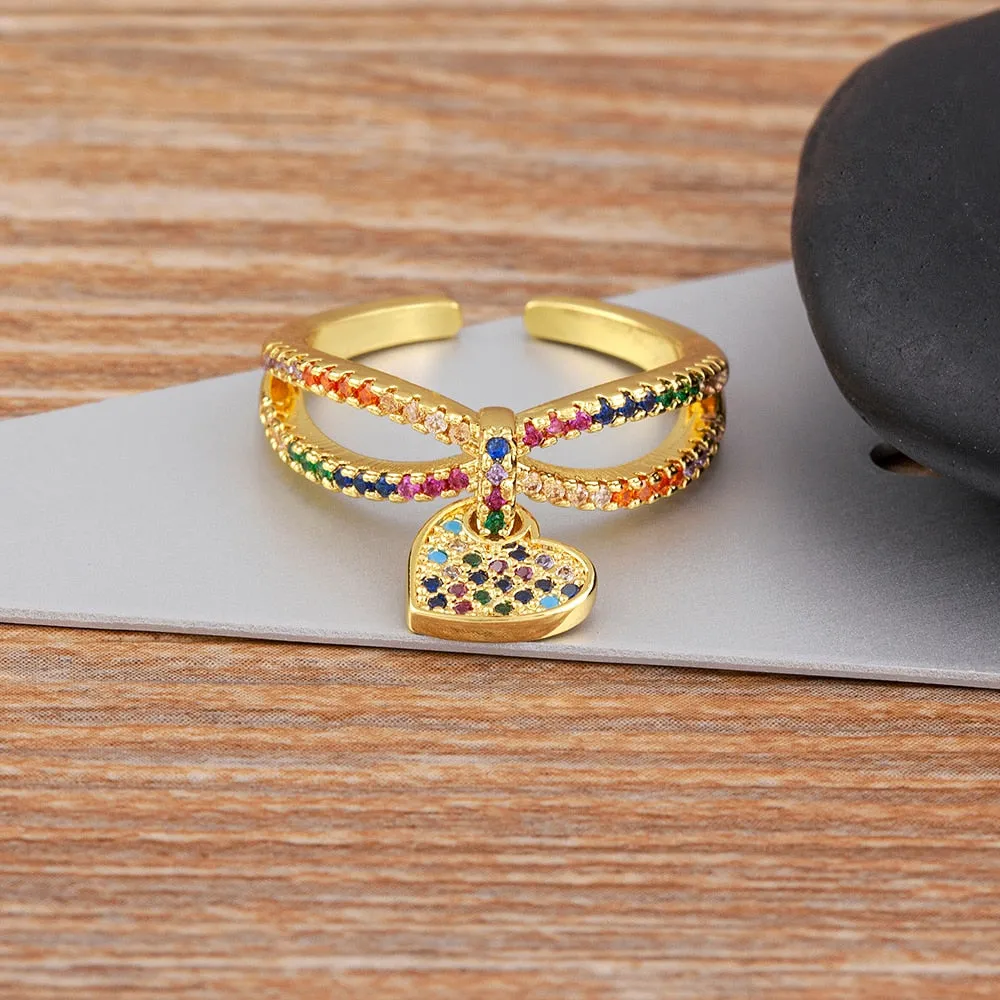 Colorful Cross Ring for Women Korean