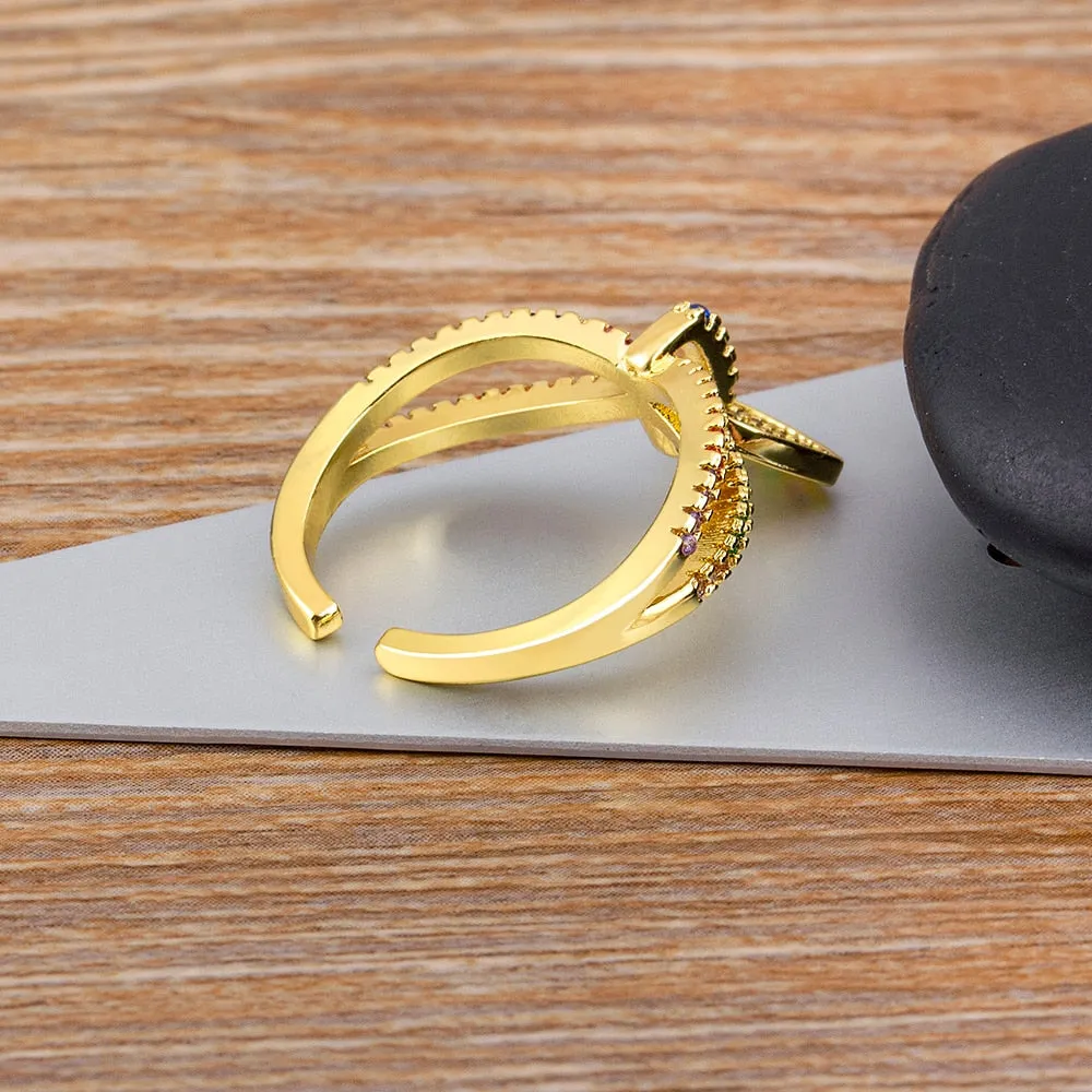 Colorful Cross Ring for Women Korean