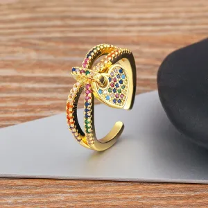 Colorful Cross Ring for Women Korean