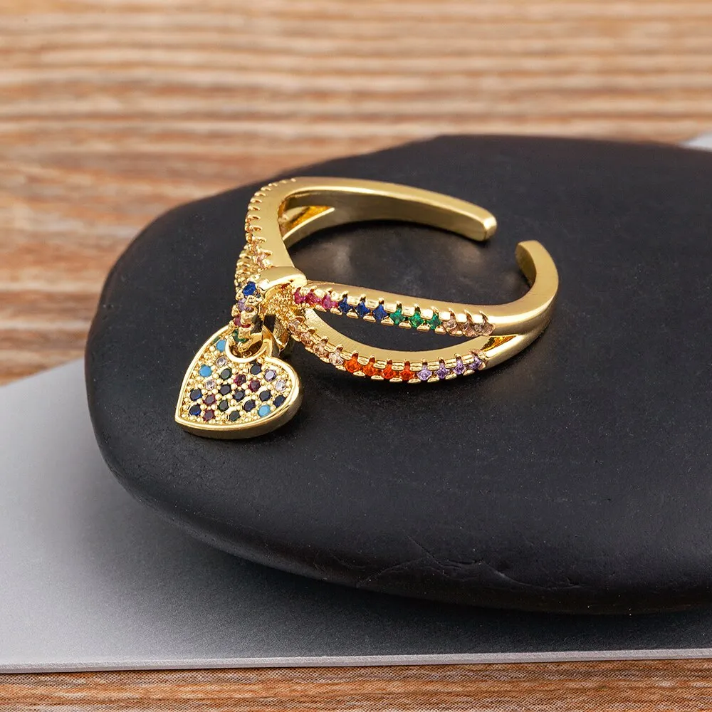 Colorful Cross Ring for Women Korean