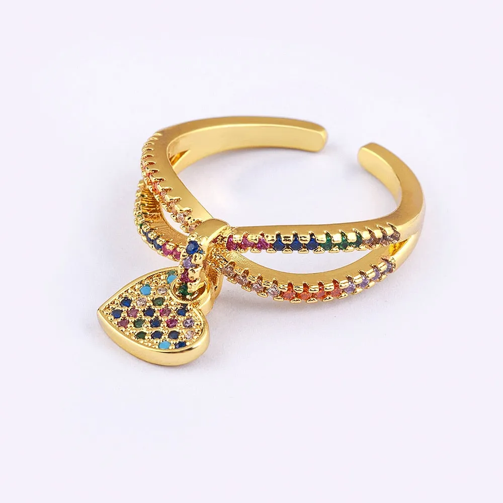 Colorful Cross Ring for Women Korean
