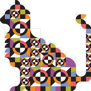 Colorful Modern Cat