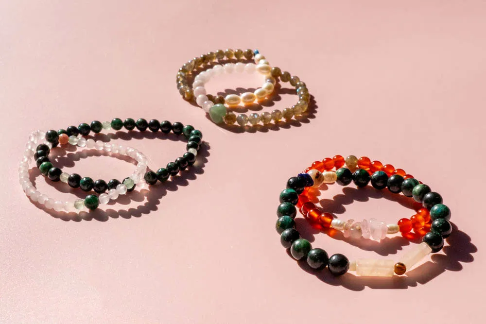 Couples Bracelet | Carnelian   Emerald