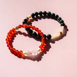 Couples Bracelet | Carnelian   Emerald