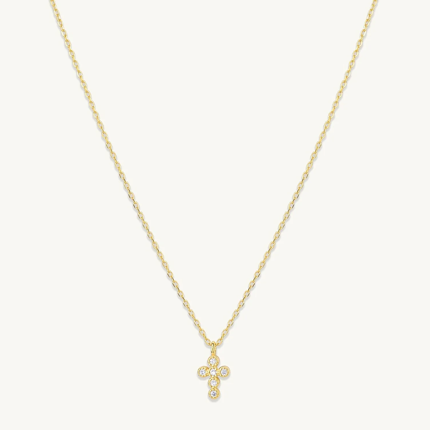 Cross Sapphire Chain Necklace