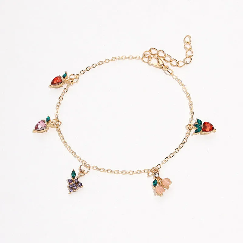 Crystal Fruit Butterfly Star Anklets Bracelet Simple Anklets