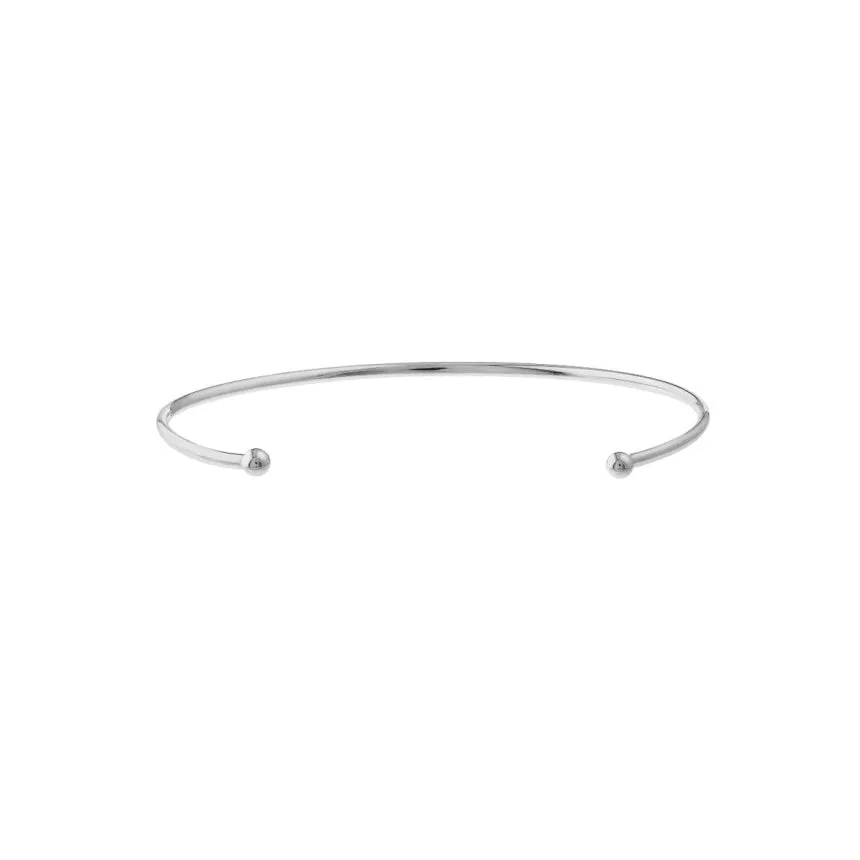 Cuff Bracelet With Ball Ends