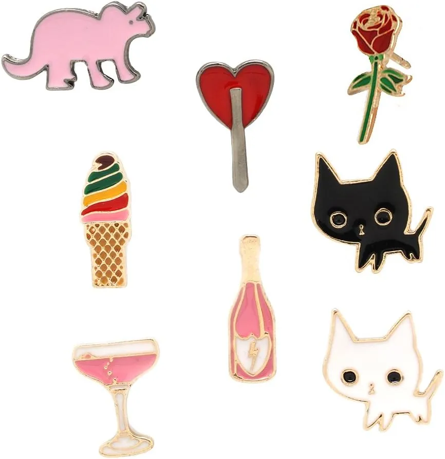 Cute Cartoon Brooch Pins Enamel Brooches Lapel Pins Badge for Women Clothes Backpack Bag Decorative (brooches pins 11)