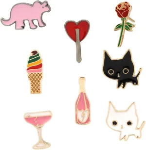 Cute Cartoon Brooch Pins Enamel Brooches Lapel Pins Badge for Women Clothes Backpack Bag Decorative (brooches pins 11)