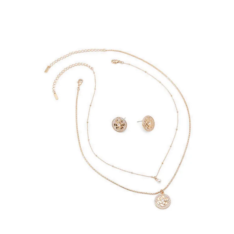 Daodia Necklaces - Gold/Clear Multi