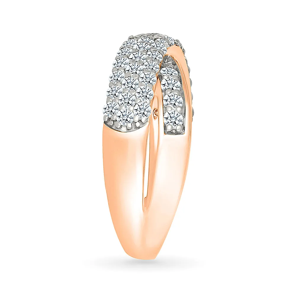 Dazzling intertwined Diamond Ring