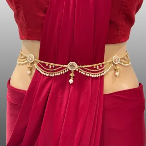 Delicate gold plated polki Belly Chain