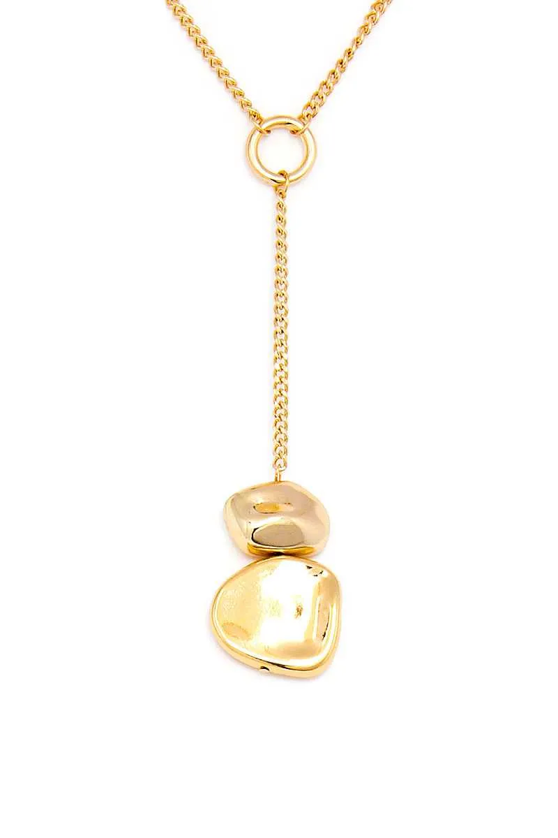 Designer Stylish Double Drop Necklace And Earring Set
