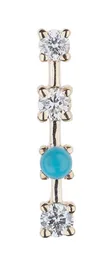 Diamond & Turquoise Sparkling Sugar Stud Earring