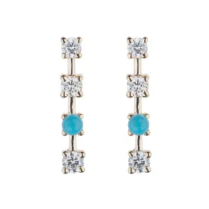 Diamond & Turquoise Sparkling Sugar Stud Earring