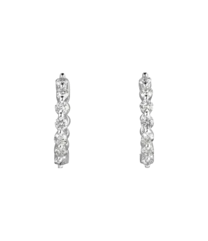 Diamond Hoop Earrings, Small