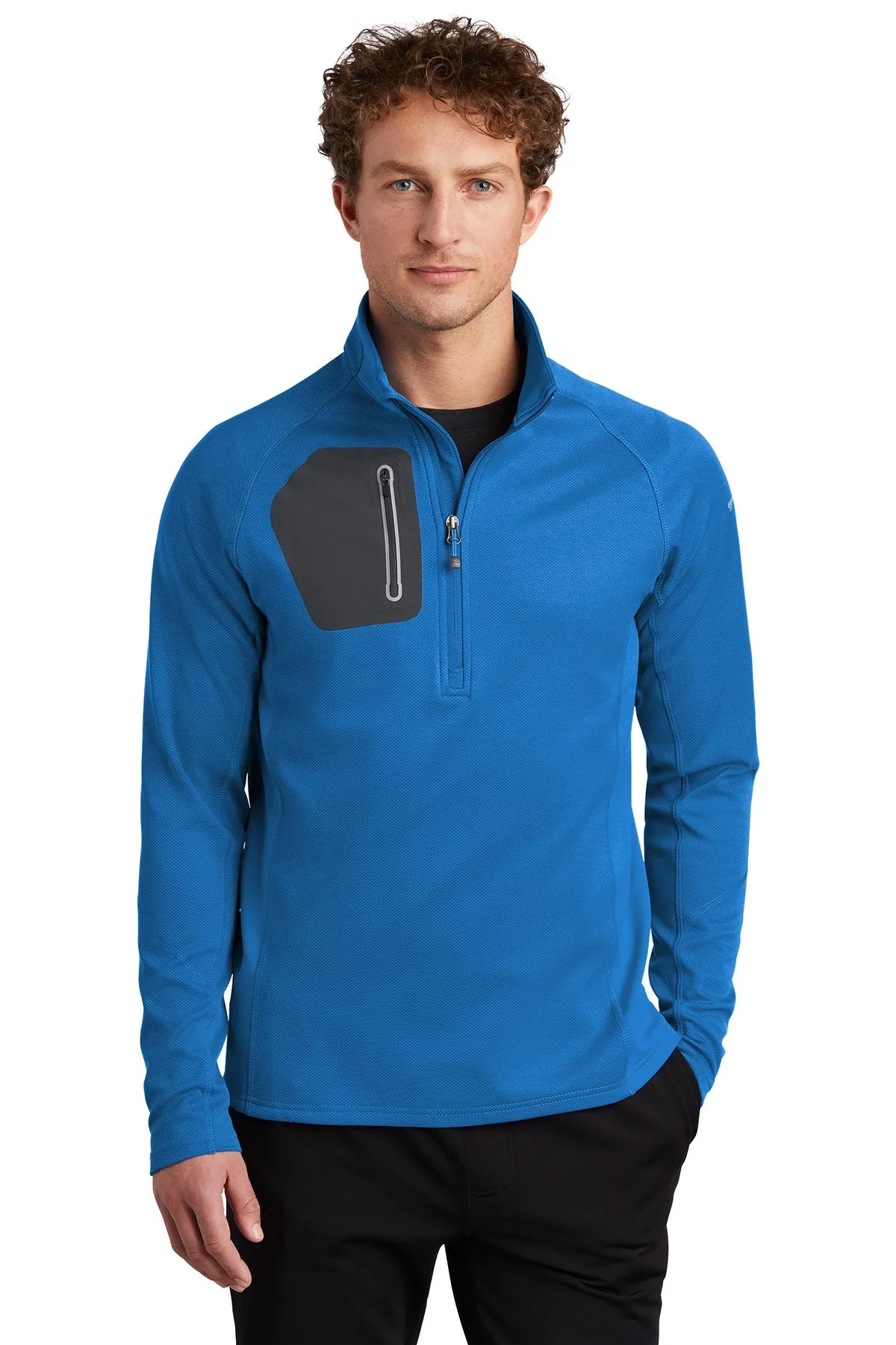 Eddie Bauer Branded Half-Zip Performance Fleece, Ascent Blue