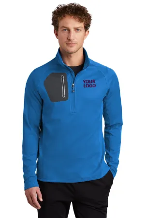 Eddie Bauer Branded Half-Zip Performance Fleece, Ascent Blue