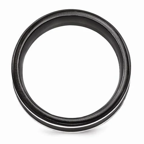 Edward Mirell Titanium Black Ti & Sterling Silver Inlay - 9mm