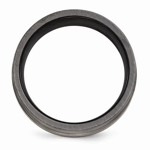 Edward Mirell Titanium Black Ti Flat Cut Edge - 8mm
