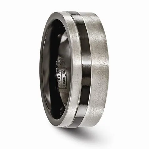Edward Mirell Titanium Black Ti Flat Cut Edge - 8mm