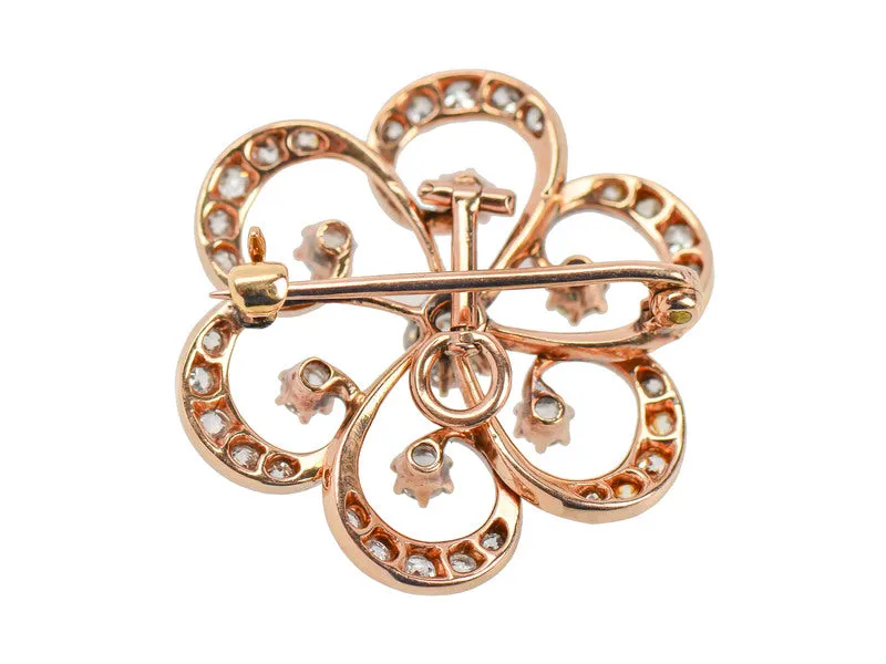 Edwardian Diamond Flower Pendant